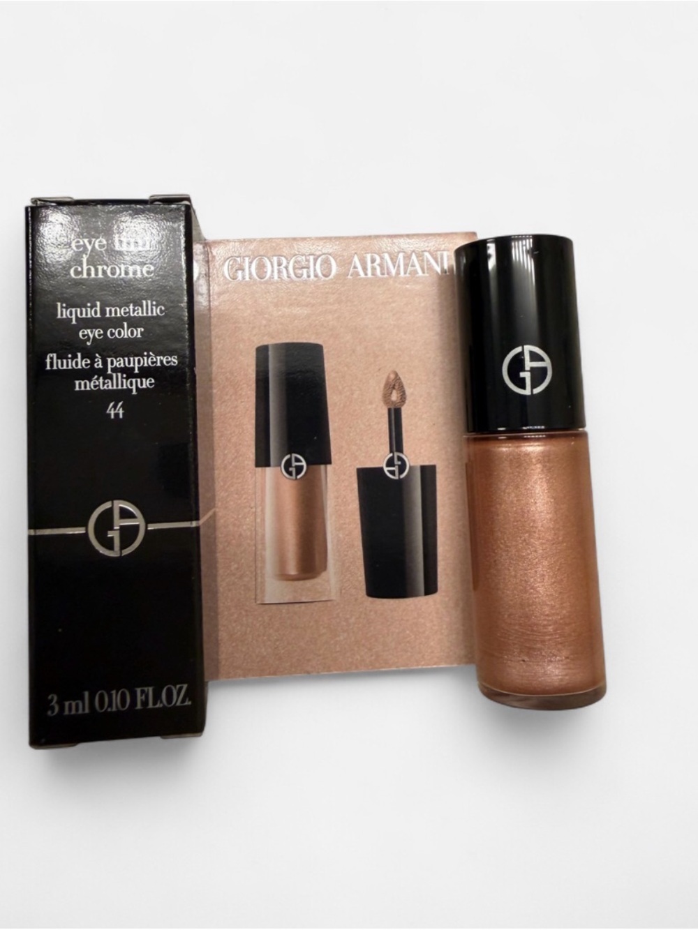 Giorgio Armani Eye Tint Chrome 44 Rose Gold 3ml NEW